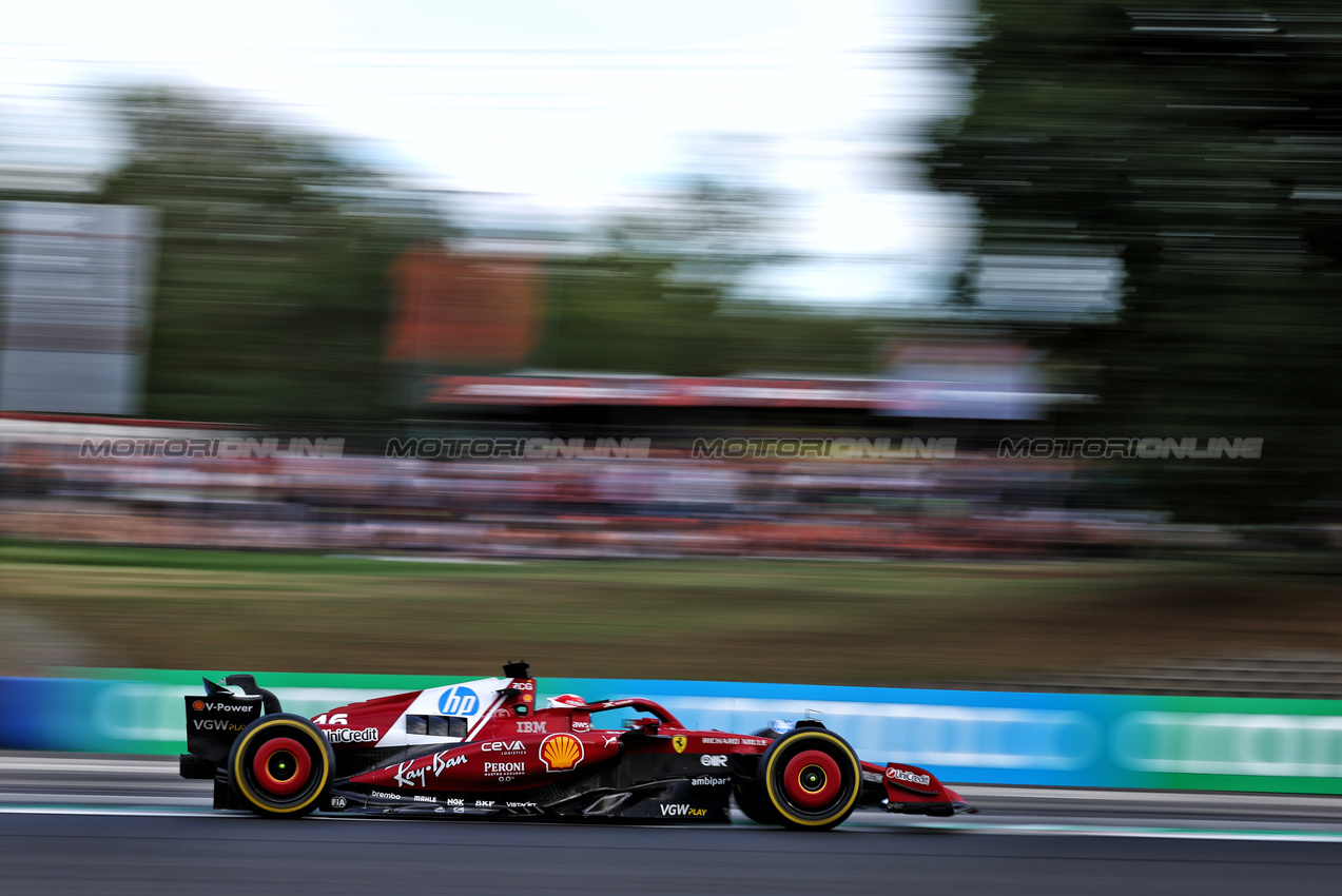 GP UNGHERIA, Charles Leclerc (MON) Ferrari SF-25.

01.08.2025. Formula 1 World Championship, Rd 14, Hungarian Grand Prix, Budapest, Hungary, Practice Day.

- www.xpbimages.com, EMail: requests@xpbimages.com © Copyright: Charniaux / XPB Images