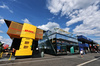 GP UNGHERIA, Circuit Atmosfera - DHL motorhome in the paddock.

01.08.2025. Formula 1 World Championship, Rd 14, Hungarian Grand Prix, Budapest, Hungary, Practice Day.

- www.xpbimages.com, EMail: requests@xpbimages.com © Copyright: Moy / XPB Images