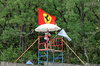 GP UNGHERIA, Circuit Atmosfera - Ferrari fan with a makeshift vantage point.

01.08.2025. Formula 1 World Championship, Rd 14, Hungarian Grand Prix, Budapest, Hungary, Practice Day.

- www.xpbimages.com, EMail: requests@xpbimages.com © Copyright: Moy / XPB Images