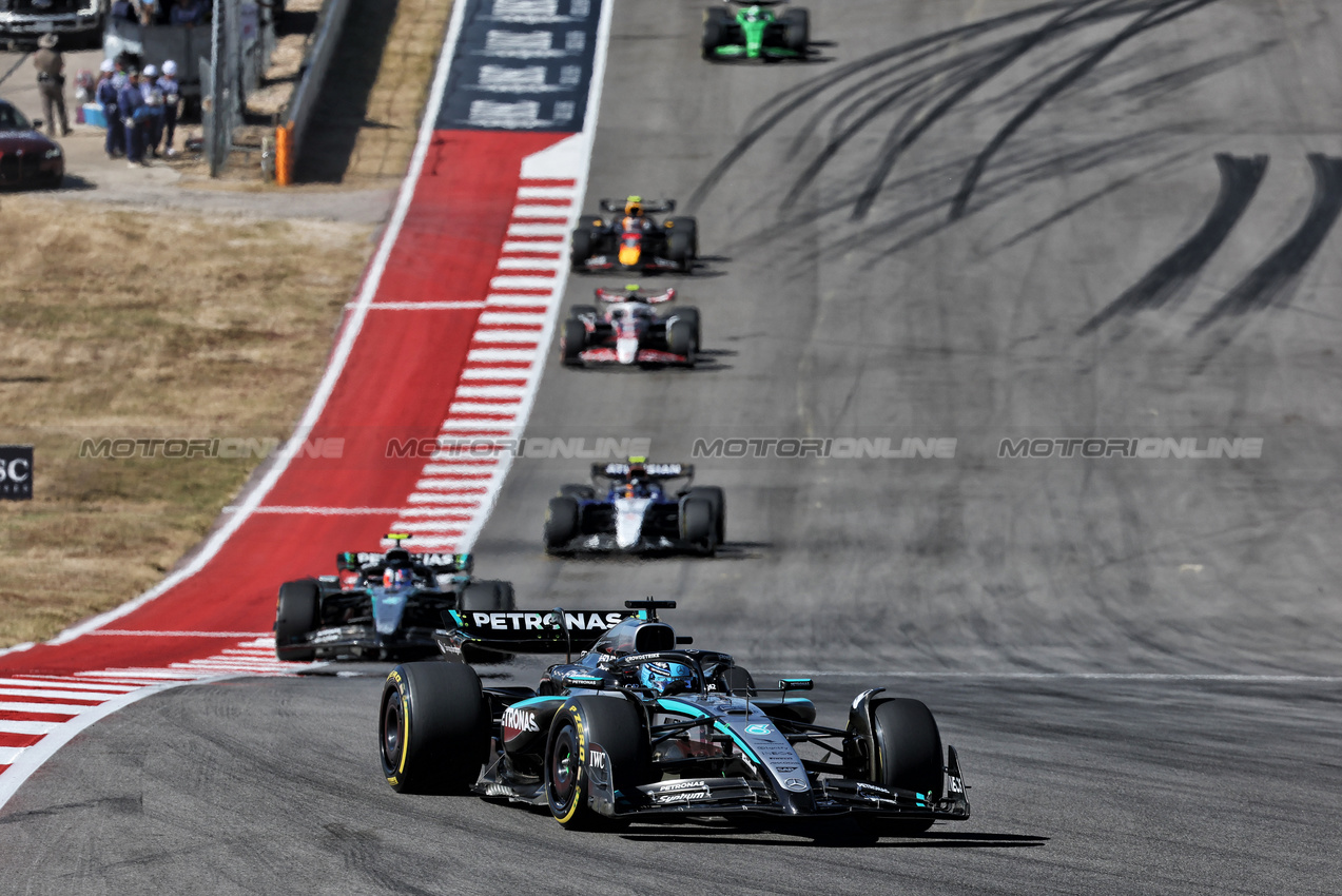 GP USA, George Russell (GBR) Mercedes AMG F1 W16.
19.10.2025. Formula 1 World Championship, Rd 19, United States Grand Prix, Austin, Texas, USA, Gara Day.
- www.xpbimages.com, EMail: requests@xpbimages.com © Copyright: Moy / XPB Images