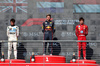 GP USA, The podium (L to R): Lando Norris (GBR) McLaren, second; Max Verstappen (NLD) Red Bull Racing, vincitore; Charles Leclerc (MON) Ferrari, third.
19.10.2025. Formula 1 World Championship, Rd 19, United States Grand Prix, Austin, Texas, USA, Gara Day.
- www.xpbimages.com, EMail: requests@xpbimages.com © Copyright: Batchelor / XPB Images