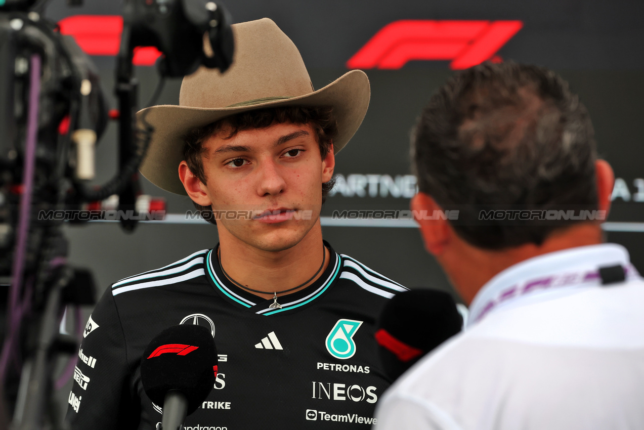 GP USA, Andrea Kimi Antonelli (ITA) Mercedes AMG F1.
16.10.2025. Formula 1 World Championship, Rd 19, United States Grand Prix, Austin, Texas, USA, Preparation Day.
- www.xpbimages.com, EMail: requests@xpbimages.com © Copyright: Rew / XPB Images