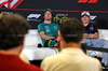 GP USA, (L to R): Fernando Alonso (ESP) Aston Martin F1 Team with Franco Colapinto (ARG) Alpine F1 Team in the FIA Press Conference.

16.10.2025. Formula 1 World Championship, Rd 19, United States Grand Prix, Austin, Texas, USA, Preparation Day.

 - www.xpbimages.com, EMail: requests@xpbimages.com © Copyright: Rew / XPB Images
