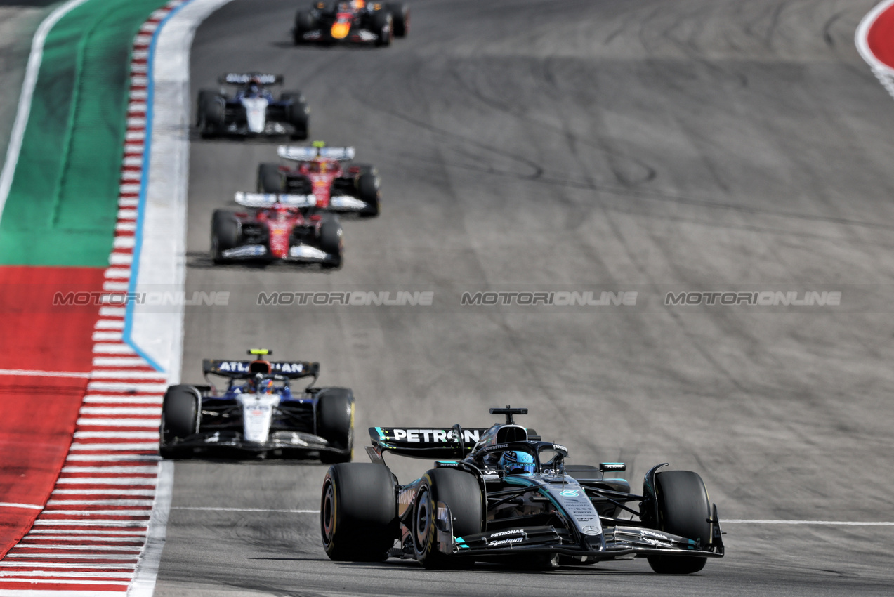 GP USA, George Russell (GBR) Mercedes AMG F1 W16.
18.10.2025. Formula 1 World Championship, Rd 19, United States Grand Prix, Austin, Texas, USA, Sprint e Qualifiche Day.
- www.xpbimages.com, EMail: requests@xpbimages.com © Copyright: Charniaux / XPB Images