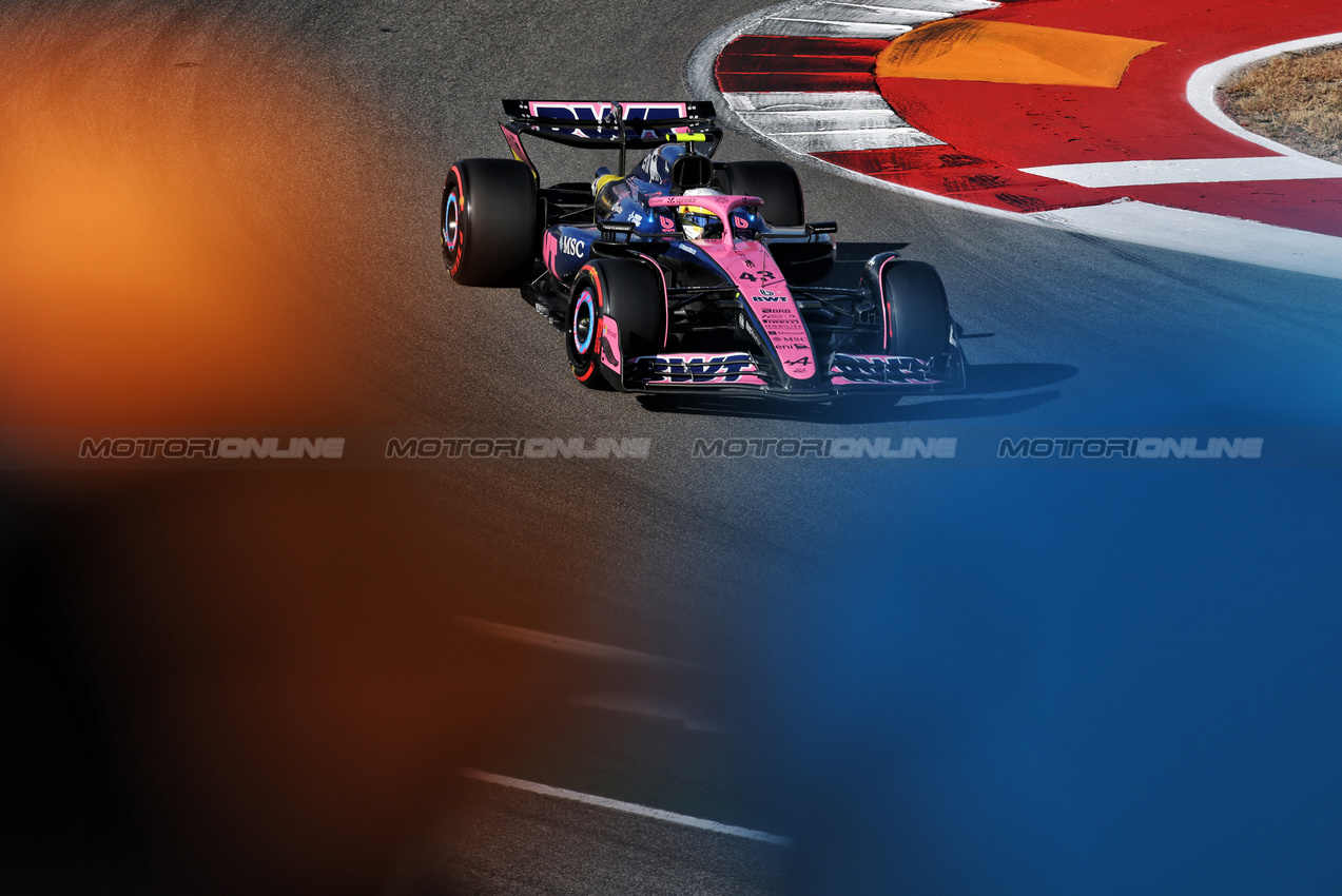 GP USA, Franco Colapinto (ARG) Alpine F1 Team A525.
18.10.2025. Formula 1 World Championship, Rd 19, United States Grand Prix, Austin, Texas, USA, Sprint e Qualifiche Day.
- www.xpbimages.com, EMail: requests@xpbimages.com © Copyright: Moy / XPB Images