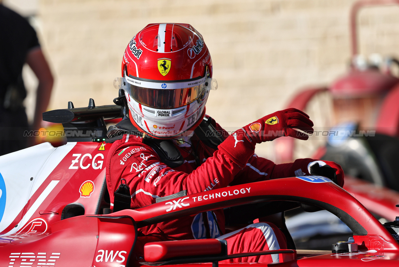 GP USA, Charles Leclerc (MON) Ferrari SF-25 in parc ferme.
18.10.2025. Formula 1 World Championship, Rd 19, United States Grand Prix, Austin, Texas, USA, Sprint e Qualifiche Day.
- www.xpbimages.com, EMail: requests@xpbimages.com © Copyright: Batchelor / XPB Images
