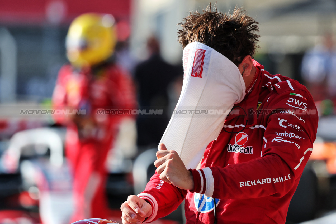GP USA, Third placed Charles Leclerc (MON) Ferrari in qualifying parc ferme.
18.10.2025. Formula 1 World Championship, Rd 19, United States Grand Prix, Austin, Texas, USA, Sprint e Qualifiche Day.
- www.xpbimages.com, EMail: requests@xpbimages.com © Copyright: Charniaux / XPB Images