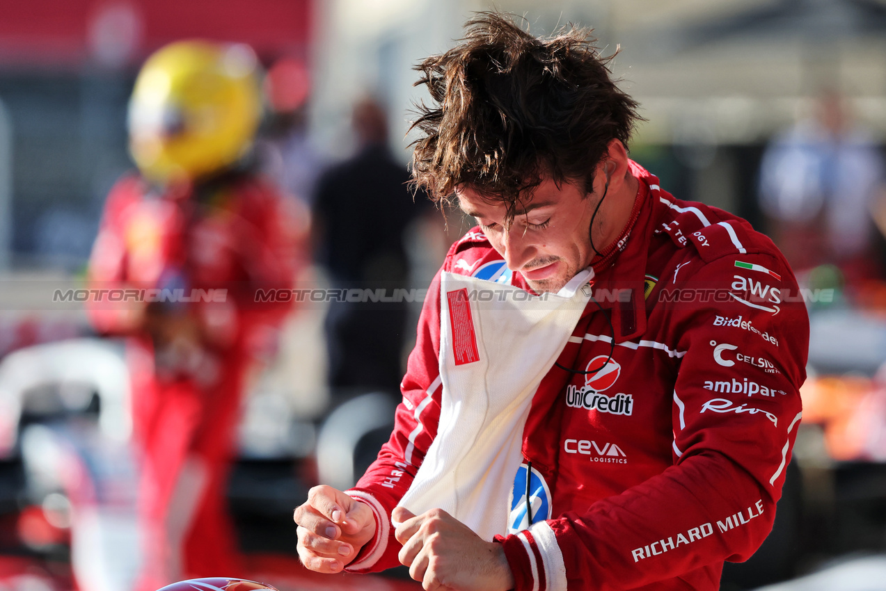 GP USA, Third placed Charles Leclerc (MON) Ferrari in qualifying parc ferme.

18.10.2025. Formula 1 World Championship, Rd 19, United States Grand Prix, Austin, Texas, USA, Sprint e Qualifiche Day.

- www.xpbimages.com, EMail: requests@xpbimages.com © Copyright: Charniaux / XPB Images
