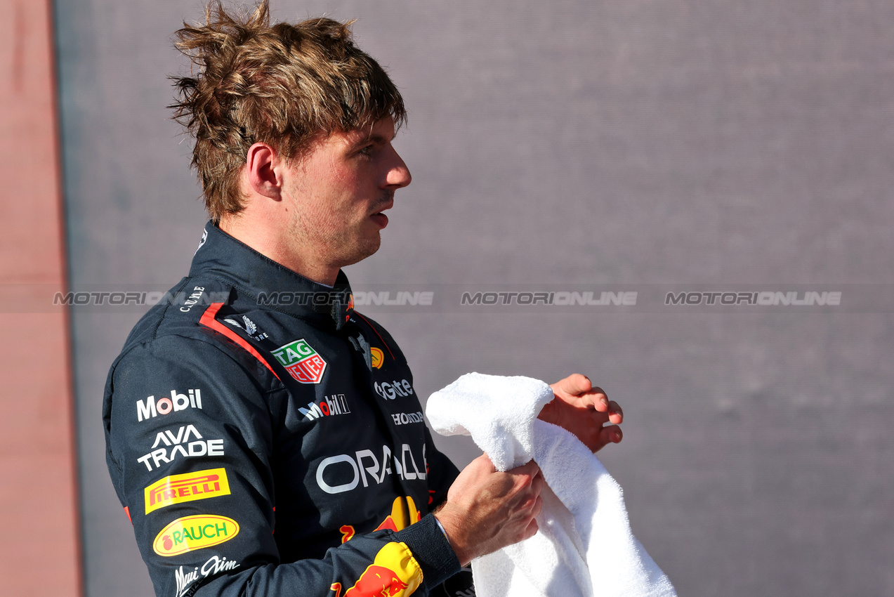 GP USA, Pole sitter Max Verstappen (NLD) Red Bull Racing in qualifying parc ferme.
18.10.2025. Formula 1 World Championship, Rd 19, United States Grand Prix, Austin, Texas, USA, Sprint e Qualifiche Day.
- www.xpbimages.com, EMail: requests@xpbimages.com © Copyright: Coates / XPB Images