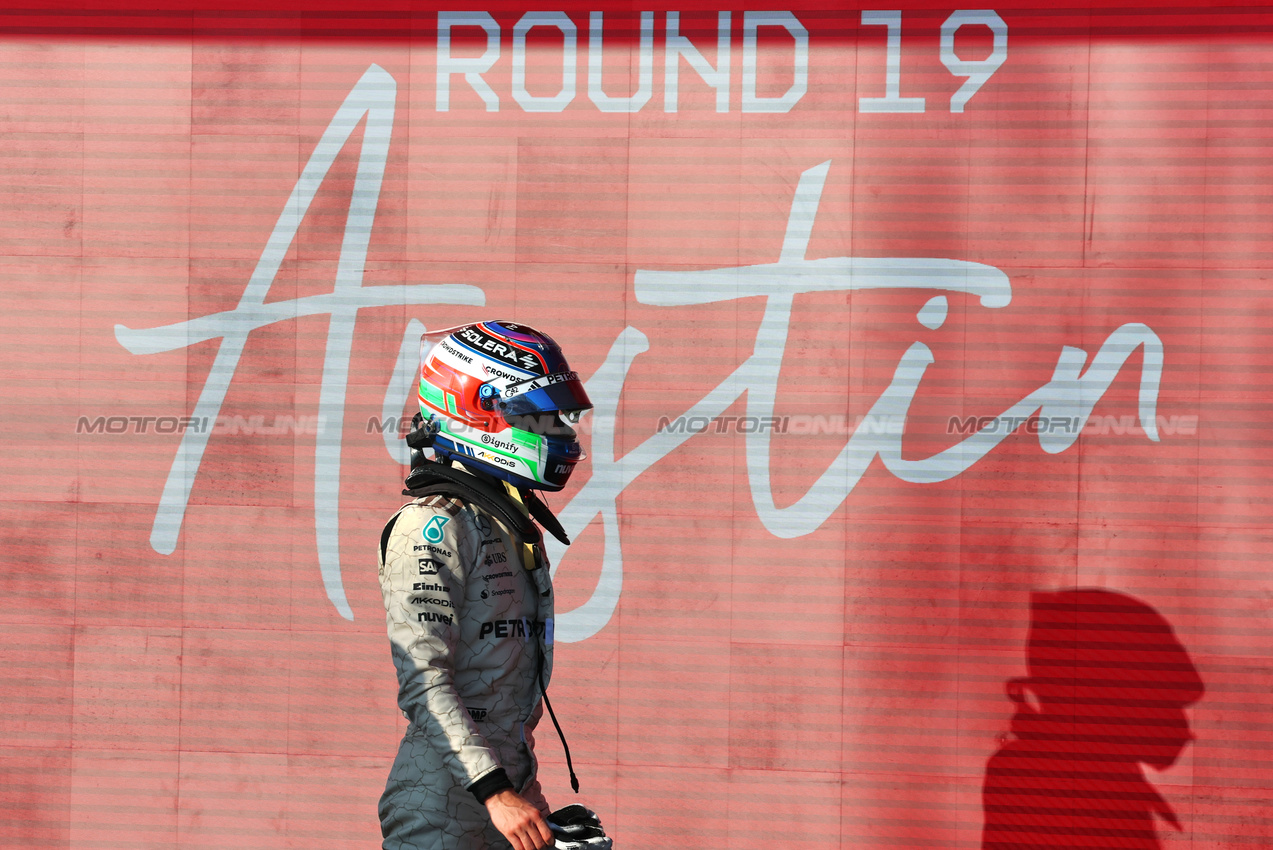 GP USA, Andrea Kimi Antonelli (ITA) Mercedes AMG F1 in qualifying parc ferme.
18.10.2025. Formula 1 World Championship, Rd 19, United States Grand Prix, Austin, Texas, USA, Sprint e Qualifiche Day.
- www.xpbimages.com, EMail: requests@xpbimages.com © Copyright: Coates / XPB Images
