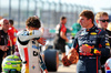 GP USA, (L to R): Second placed Lando Norris (GBR) McLaren in qualifying parc ferme with pole sitter Max Verstappen (NLD) Red Bull Racing.

18.10.2025. Formula 1 World Championship, Rd 19, United States Grand Prix, Austin, Texas, USA, Sprint e Qualifiche Day.

- www.xpbimages.com, EMail: requests@xpbimages.com © Copyright: Charniaux / XPB Images