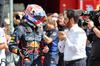GP USA, (L to R): Sprint winner Max Verstappen (NLD) Red Bull Racing in parc ferme with Mohammed Bin Sulayem (UAE) FIA President.
18.10.2025. Formula 1 World Championship, Rd 19, United States Grand Prix, Austin, Texas, USA, Sprint e Qualifiche Day.
- www.xpbimages.com, EMail: requests@xpbimages.com © Copyright: Charniaux / XPB Images