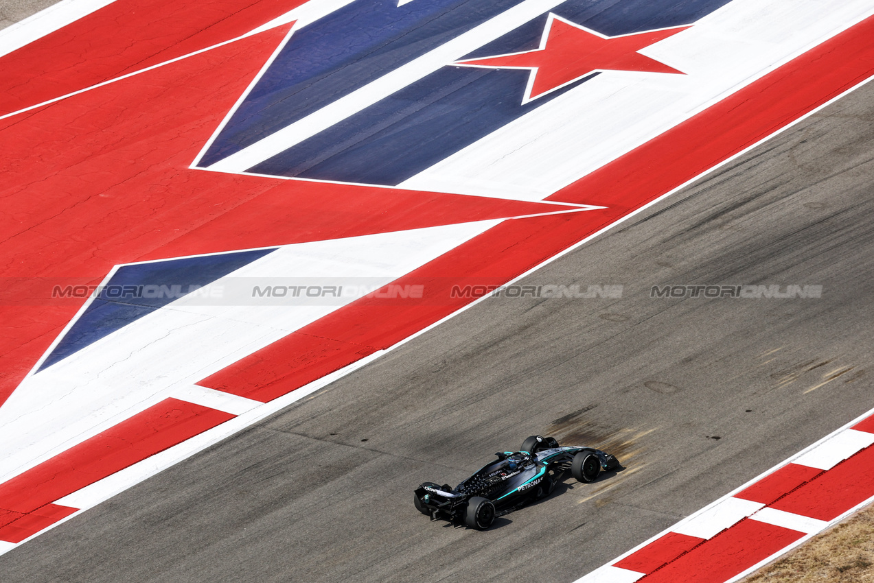 GP USA, George Russell (GBR) Mercedes AMG F1 W16.
17.10.2025. Formula 1 World Championship, Rd 19, United States Grand Prix, Austin, Texas, USA, Sprint Qualifiche Day
- www.xpbimages.com, EMail: requests@xpbimages.com © Copyright: Moy / XPB Images