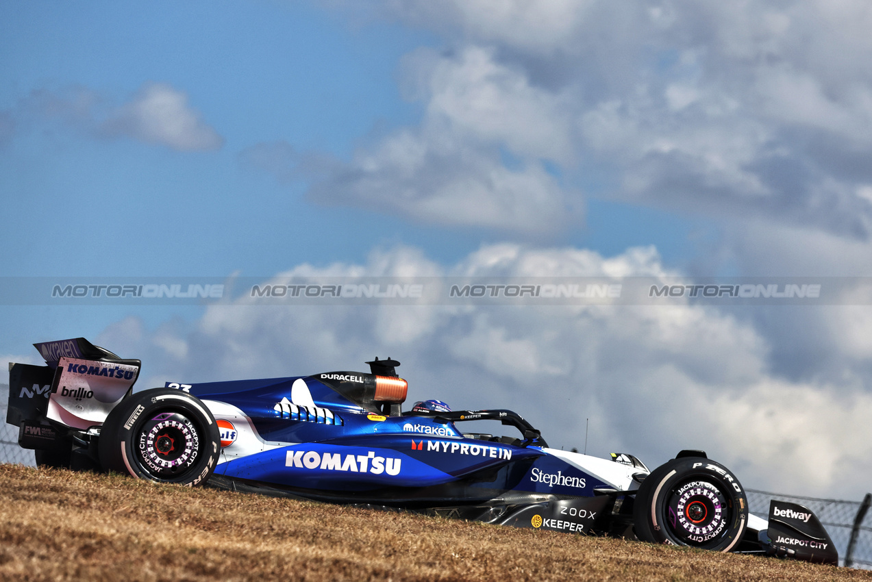 GP USA, Alexander Albon (THA) Atlassian Williams Racing FW47.

17.10.2025. Formula 1 World Championship, Rd 19, United States Grand Prix, Austin, Texas, USA, Sprint Qualifiche Day

- www.xpbimages.com, EMail: requests@xpbimages.com © Copyright: Bearne / XPB Images