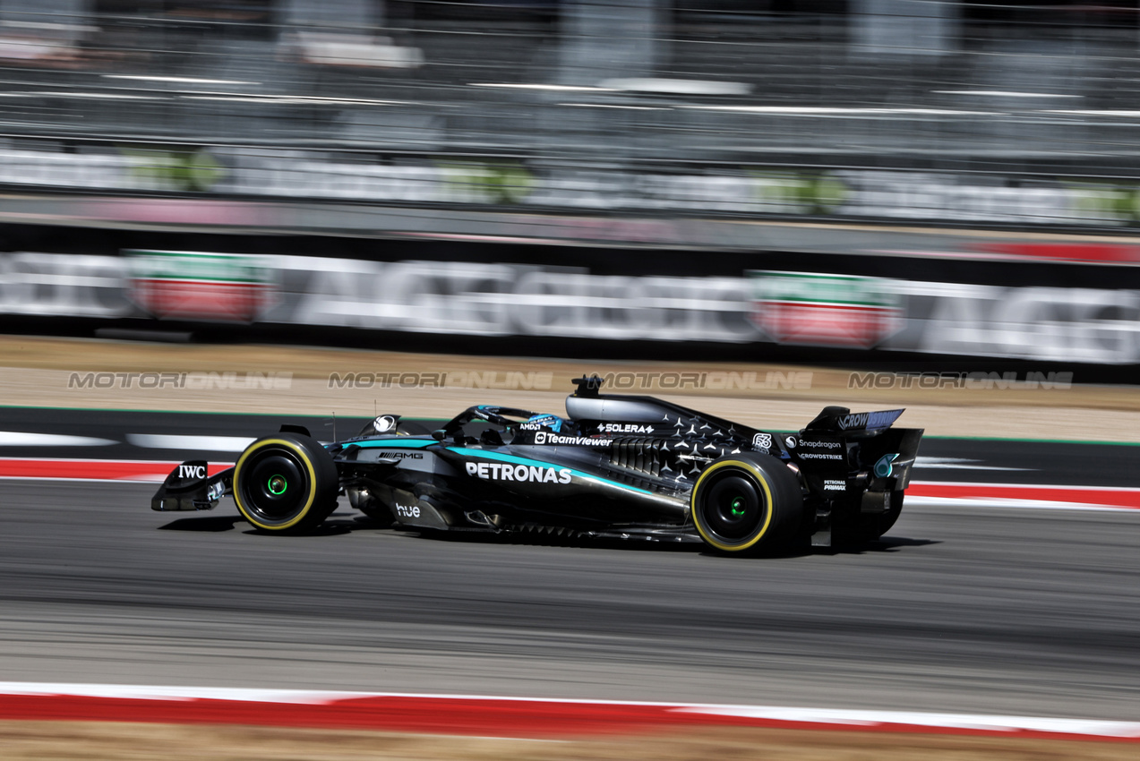 GP USA, George Russell (GBR) Mercedes AMG F1 W16.

17.10.2025. Formula 1 World Championship, Rd 19, United States Grand Prix, Austin, Texas, USA, Sprint Qualifiche Day

 - www.xpbimages.com, EMail: requests@xpbimages.com © Copyright: Rew / XPB Images