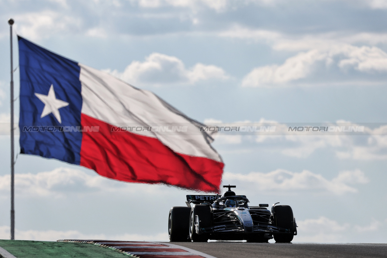 GP USA, George Russell (GBR) Mercedes AMG F1 W16.
17.10.2025. Formula 1 World Championship, Rd 19, United States Grand Prix, Austin, Texas, USA, Sprint Qualifiche Day
- www.xpbimages.com, EMail: requests@xpbimages.com © Copyright: Moy / XPB Images