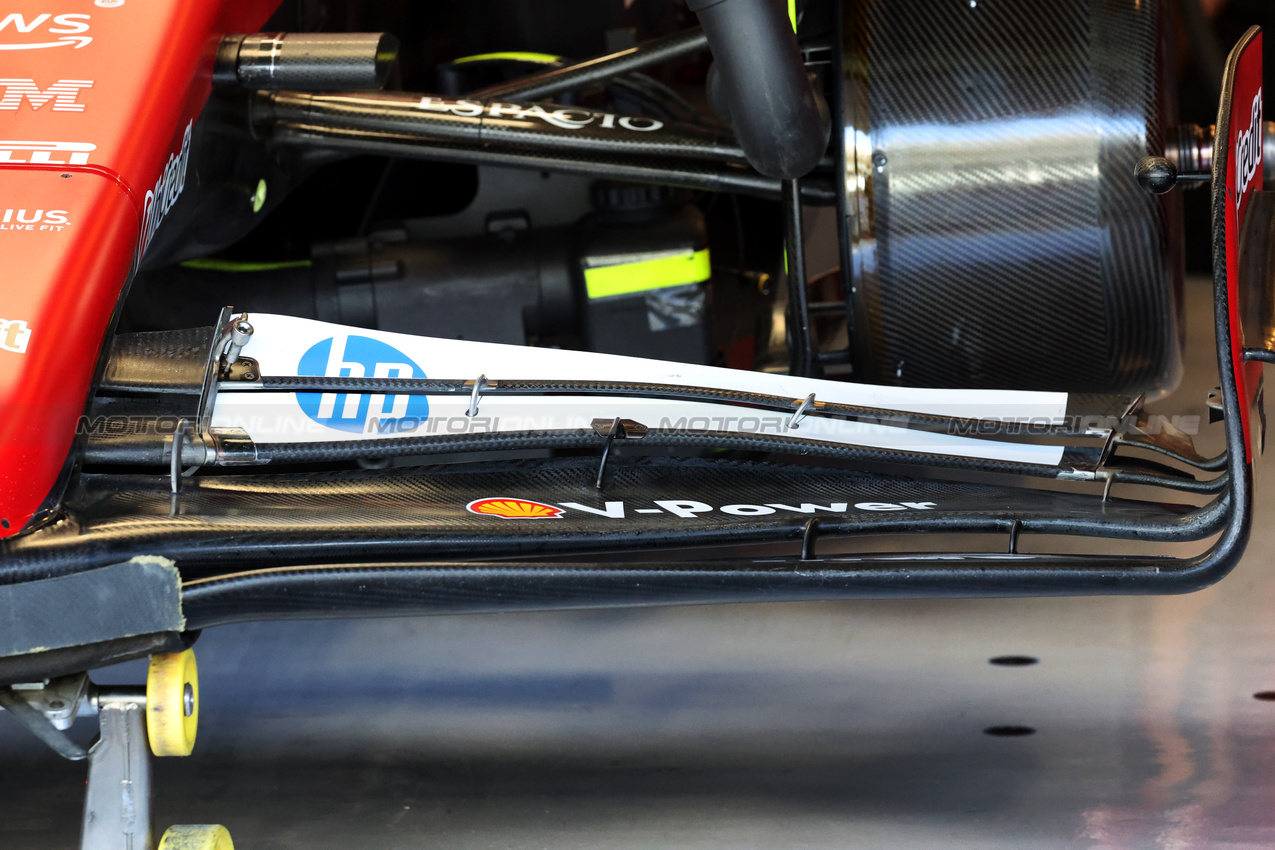 TEST ABU DHABI, Charles Leclerc (MON) Ferrari SF-25 - front wing detail.
09.12.2025. Formula 1 Testing, Yas Marina Circuit, Abu Dhabi, Tuesday.
- www.xpbimages.com, EMail: requests@xpbimages.com © Copyright: Charniaux / XPB Images