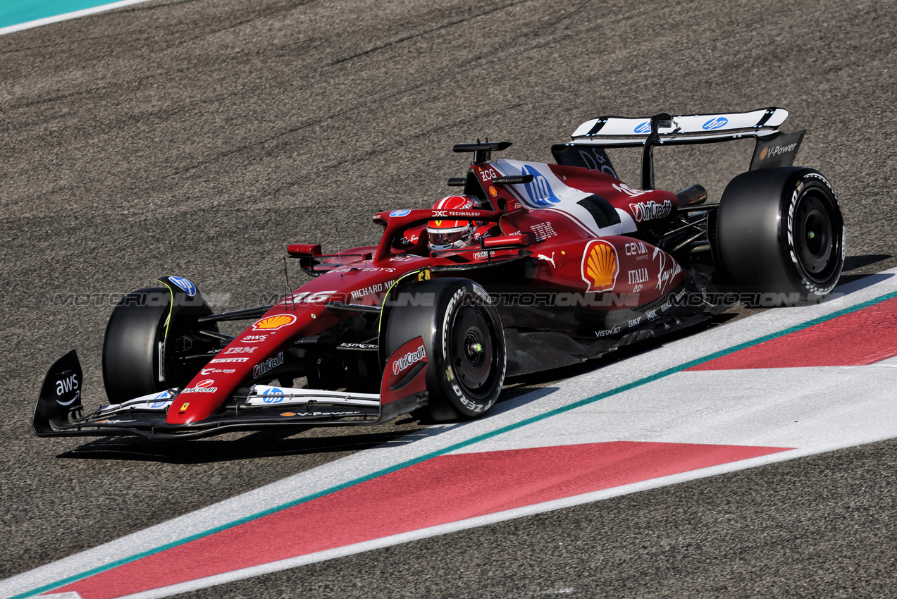 TEST ABU DHABI, Charles Leclerc (MON) Ferrari SF-25.
09.12.2025. Formula 1 Testing, Yas Marina Circuit, Abu Dhabi, Tuesday.
- www.xpbimages.com, EMail: requests@xpbimages.com © Copyright: Moy / XPB Images