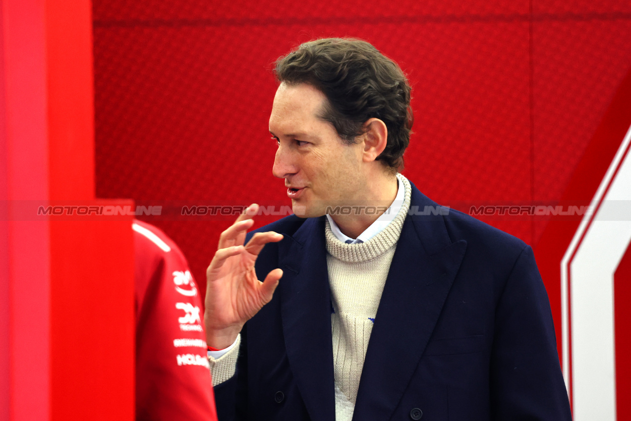 TEST BAHRAIN, John Elkann (ITA) FIAT Chrysler Automobiles Chairman.

27.02.2025. Formula 1 Testing, Sakhir, Bahrain, Day Two.

- www.xpbimages.com, EMail: requests@xpbimages.com © Copyright: Charniaux / XPB Images