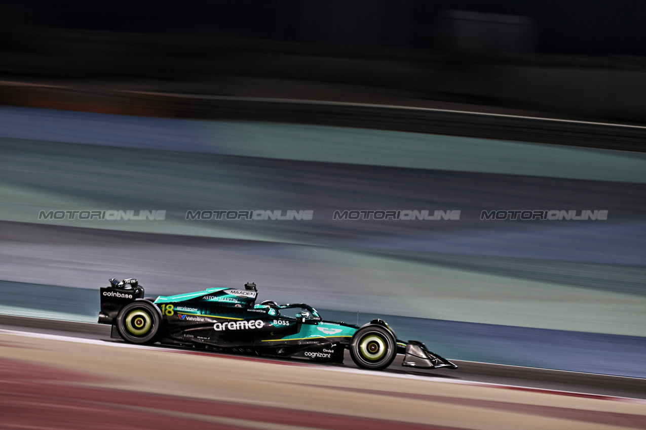 TEST BAHRAIN, Lance Stroll (CDN) Aston Martin F1 Team AMR25.

27.02.2025. Formula 1 Testing, Sakhir, Bahrain, Day Two.

- www.xpbimages.com, EMail: requests@xpbimages.com © Copyright: Price / XPB Images