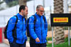 TEST BAHRAIN, (L to R): Oliver Oakes (GBR) Alpine F1 Team Team Principal with David Sanchez (FRA) Alpine F1 Team Executive Technical Director.

27.02.2025. Formula 1 Testing, Sakhir, Bahrain, Day Two.

- www.xpbimages.com, EMail: requests@xpbimages.com © Copyright: Batchelor / XPB Images