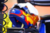 TEST BAHRAIN, The helmet of Carlos Sainz (ESP) Atlassian Williams Racing.

27.02.2025. Formula 1 Testing, Sakhir, Bahrain, Day Two.

- www.xpbimages.com, EMail: requests@xpbimages.com © Copyright: Charniaux / XPB Images