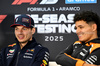 TEST BAHRAIN, (L to R): Max Verstappen (NLD) Red Bull Racing e Lando Norris (GBR) McLaren in the FIA Press Conference.

27.02.2025. Formula 1 Testing, Sakhir, Bahrain, Day Two.

- www.xpbimages.com, EMail: requests@xpbimages.com © Copyright: Price / XPB Images