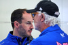 TEST BAHRAIN, Oliver Oakes (GBR) Alpine F1 Team Team Principal e Flavio Briatore (ITA) Alpine F1 Team Executive Advisor.

27.02.2025. Formula 1 Testing, Sakhir, Bahrain, Day Two.

 - www.xpbimages.com, EMail: requests@xpbimages.com © Copyright: Coates / XPB Images