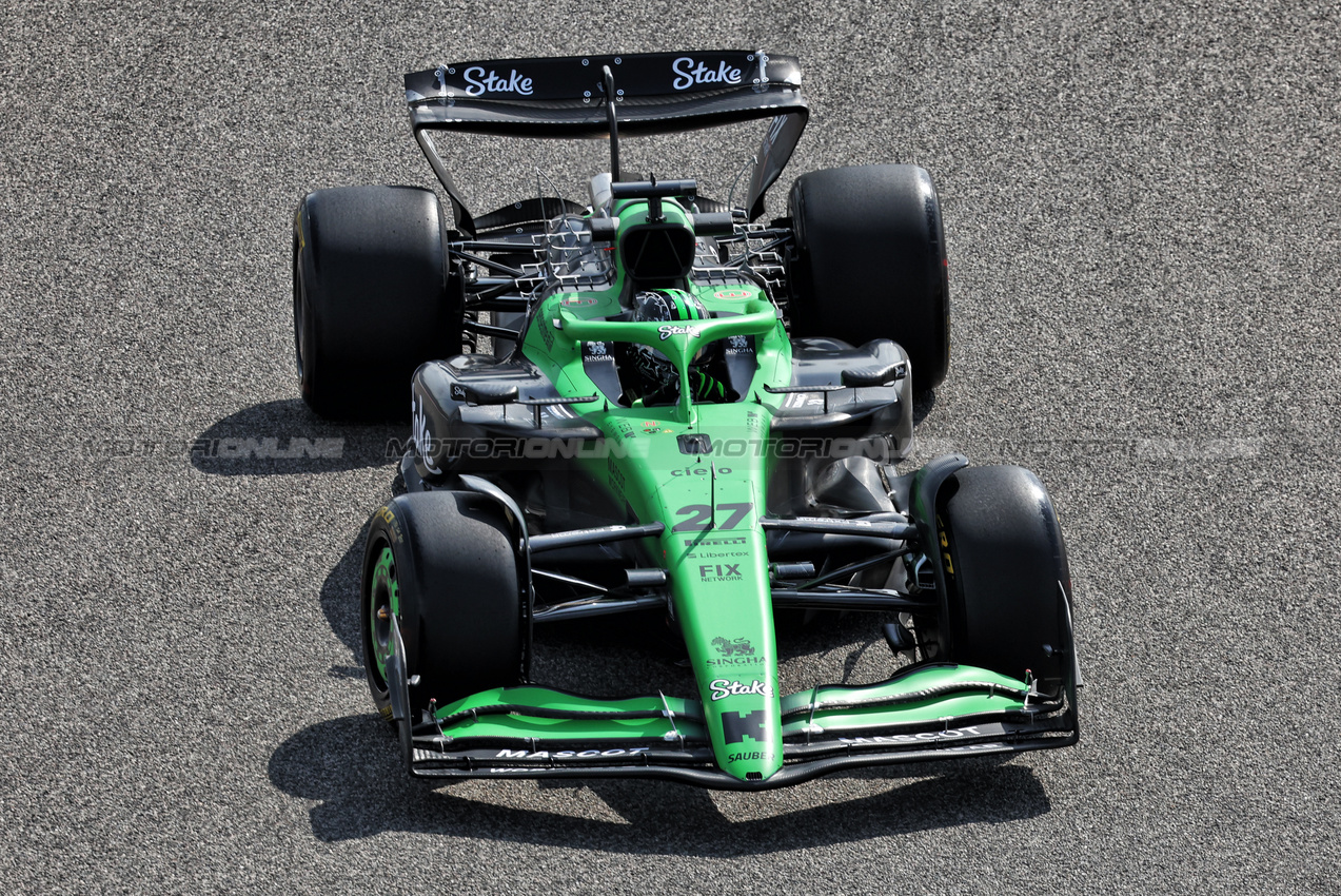 TEST BAHRAIN, Nico Hulkenberg (GER) Sauber C45.

26.02.2025. Formula 1 Testing, Sakhir, Bahrain, Day One.

- www.xpbimages.com, EMail: requests@xpbimages.com © Copyright: Bearne / XPB Images