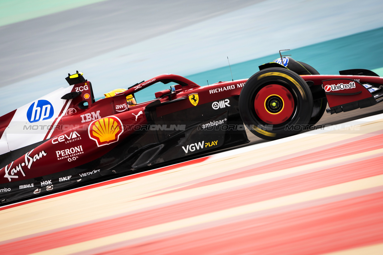 TEST BAHRAIN, Lewis Hamilton (GBR) Ferrari SF-25.

26.02.2025. Formula 1 Testing, Sakhir, Bahrain, Day One.

- www.xpbimages.com, EMail: requests@xpbimages.com © Copyright: Bearne / XPB Images