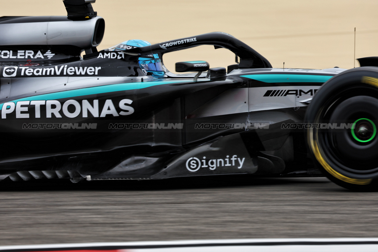 TEST BAHRAIN, George Russell (GBR) Mercedes AMG F1 W16.

26.02.2025. Formula 1 Testing, Sakhir, Bahrain, Day One.

- www.xpbimages.com, EMail: requests@xpbimages.com © Copyright: Bearne / XPB Images