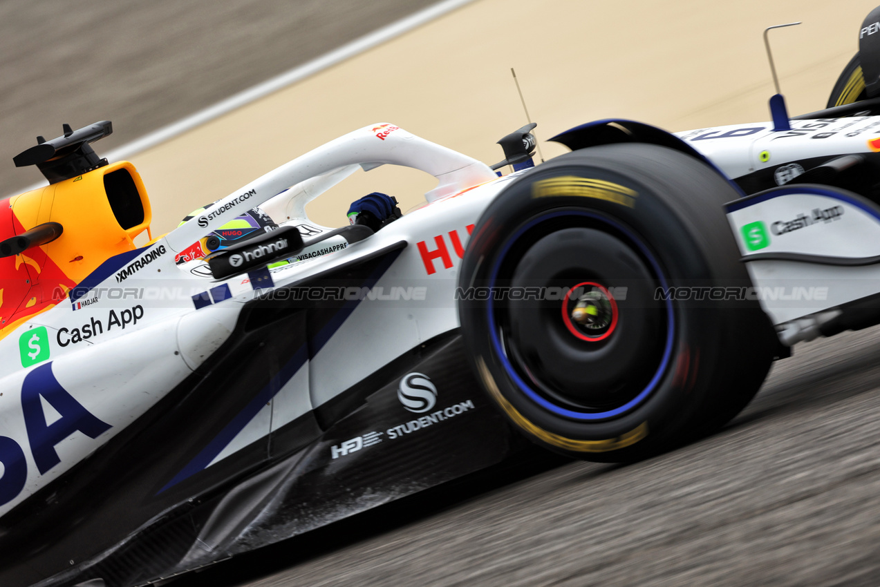 TEST BAHRAIN, Isack Hadjar (FRA) Racing Bulls VCARB 02.

26.02.2025. Formula 1 Testing, Sakhir, Bahrain, Day One.

- www.xpbimages.com, EMail: requests@xpbimages.com © Copyright: Bearne / XPB Images