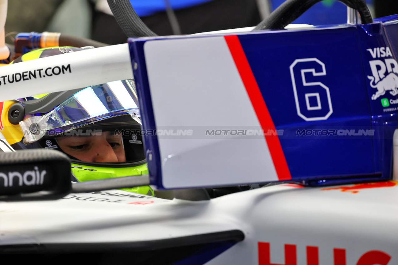 TEST BAHRAIN, Isack Hadjar (FRA) Racing Bulls VCARB 02.

26.02.2025. Formula 1 Testing, Sakhir, Bahrain, Day One.

- www.xpbimages.com, EMail: requests@xpbimages.com © Copyright: Batchelor / XPB Images