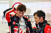 TEST BAHRAIN, (L to R): Oliver Bearman (GBR) Haas F1 Team with Ayao Komatsu (JPN) Haas F1 Team Principal.

26.02.2025. Formula 1 Testing, Sakhir, Bahrain, Day One.

- www.xpbimages.com, EMail: requests@xpbimages.com © Copyright: Charniaux / XPB Images