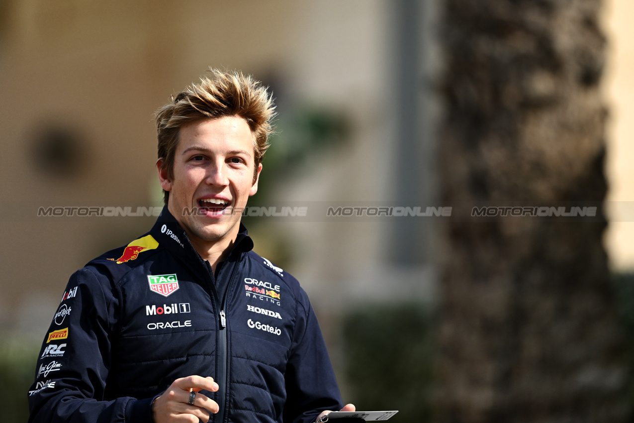TEST BAHRAIN, Liam Lawson (NZL) Red Bull Racing.

28.02.2025. Formula 1 Testing, Sakhir, Bahrain, Day Three.

- www.xpbimages.com, EMail: requests@xpbimages.com © Copyright: Price / XPB Images