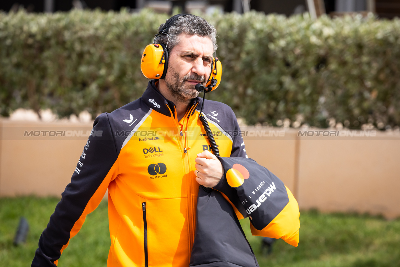 TEST BAHRAIN, Andrea Stella (ITA) McLaren Team Principal.

28.02.2025. Formula 1 Testing, Sakhir, Bahrain, Day Three.

- www.xpbimages.com, EMail: requests@xpbimages.com © Copyright: Bearne / XPB Images