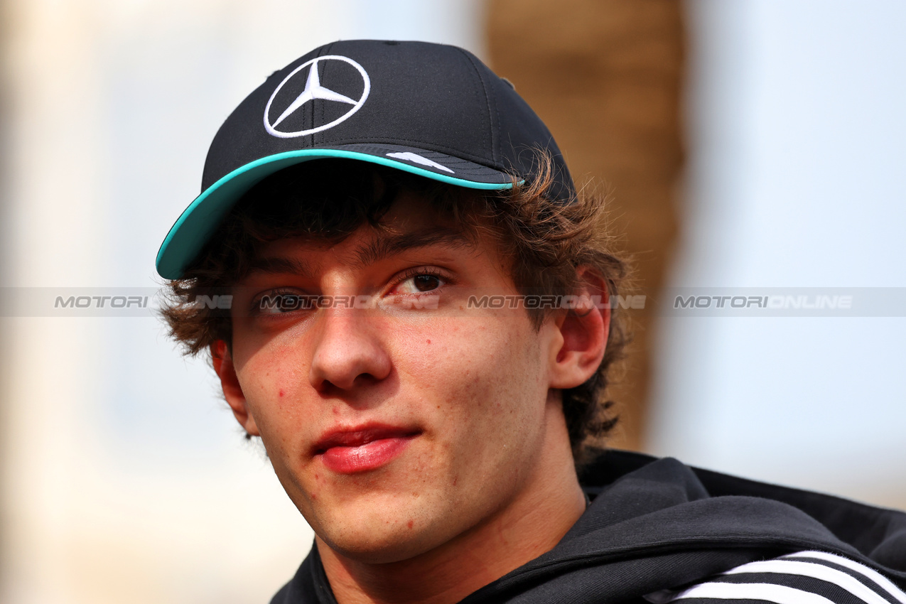 TEST BAHRAIN, Andrea Kimi Antonelli (ITA) Mercedes AMG F1.

28.02.2025. Formula 1 Testing, Sakhir, Bahrain, Day Three.

- www.xpbimages.com, EMail: requests@xpbimages.com © Copyright: Charniaux / XPB Images