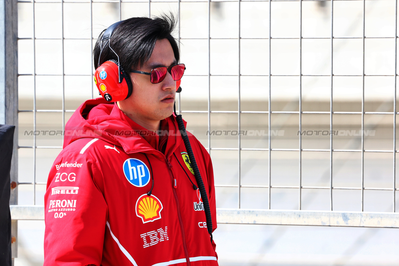 TEST BAHRAIN, Zhou Guanyu (CHN) Ferrari Reserve Driver.

28.02.2025. Formula 1 Testing, Sakhir, Bahrain, Day Three.

- www.xpbimages.com, EMail: requests@xpbimages.com © Copyright: Charniaux / XPB Images