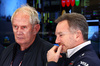 TEST BAHRAIN, Christian Horner (GBR) Red Bull Racing Team Principal with Dr Helmut Marko (AUT) Red Bull Motorsport Consultant.

28.02.2025. Formula 1 Testing, Sakhir, Bahrain, Day Three.

- www.xpbimages.com, EMail: requests@xpbimages.com © Copyright: Charniaux / XPB Images