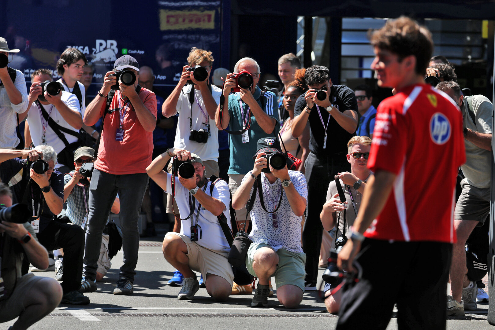 GP AUSTRIA, Charles Leclerc (MON) Ferrari with photographers.
25.06.2026. Formula 1 World Championship, Rd 8, Austrian Grand Prix, Spielberg, Austria, Preparation Day.
- www.xpbimages.com, EMail: requests@xpbimages.com © Copyright: Moy / XPB Images