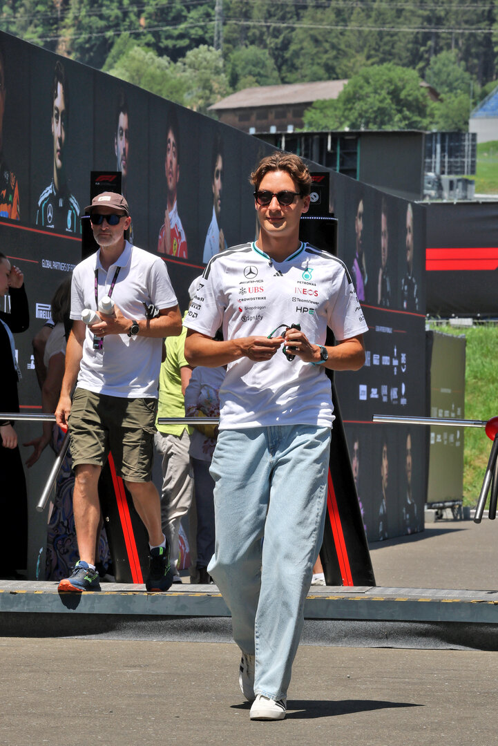 GP AUSTRIA, George Russell (GBR) Mercedes AMG Formula One Team.
25.06.2026. Formula 1 World Championship, Rd 8, Austrian Grand Prix, Spielberg, Austria, Preparation Day.
- www.xpbimages.com, EMail: requests@xpbimages.com © Copyright: Moy / XPB Images