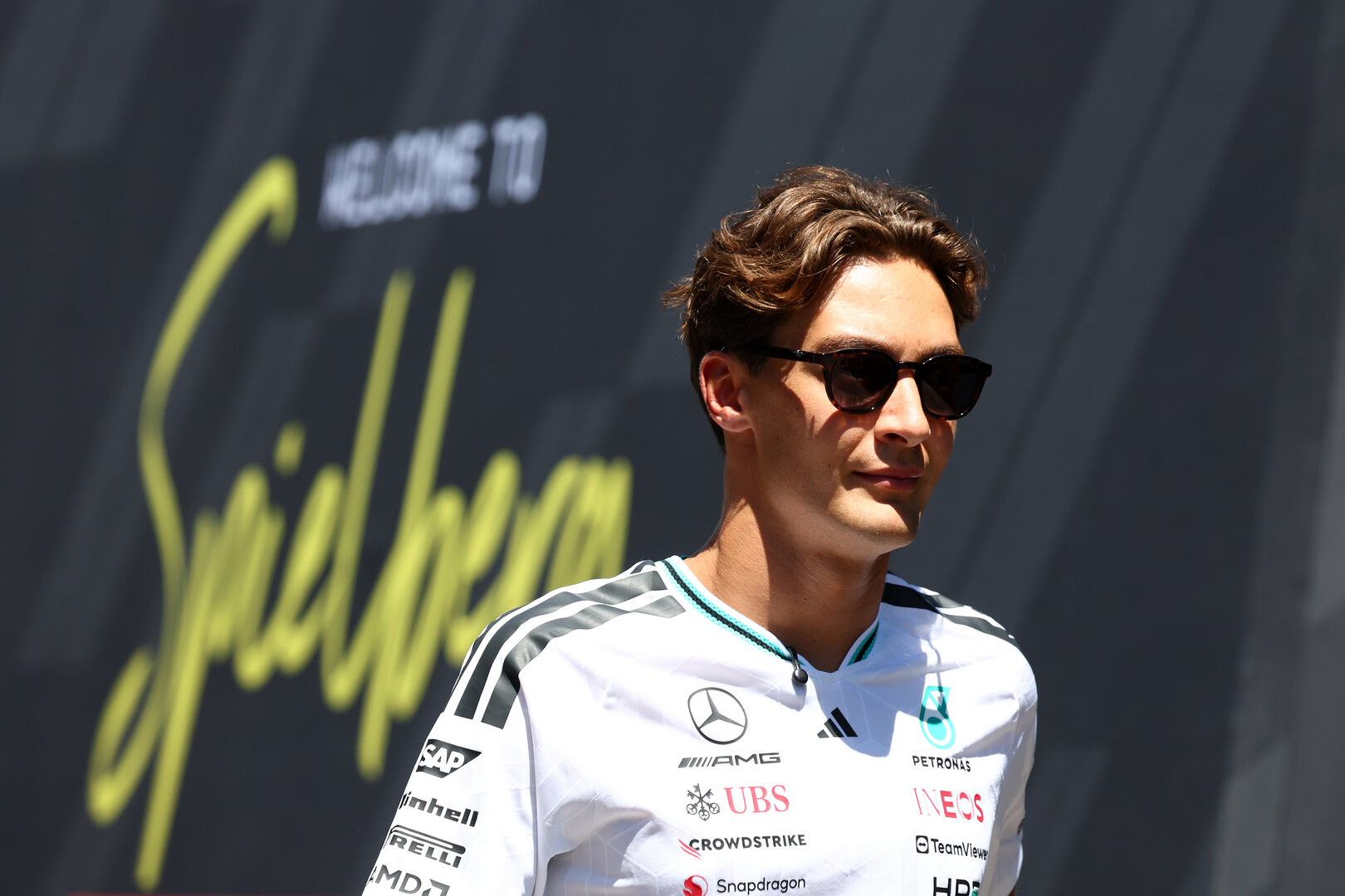 GP AUSTRIA, George Russell (GBR) Mercedes AMG Formula One Team.
25.06.2026. Formula 1 World Championship, Rd 8, Austrian Grand Prix, Spielberg, Austria, Preparation Day.
- www.xpbimages.com, EMail: requests@xpbimages.com © Copyright: Bearne / XPB Images