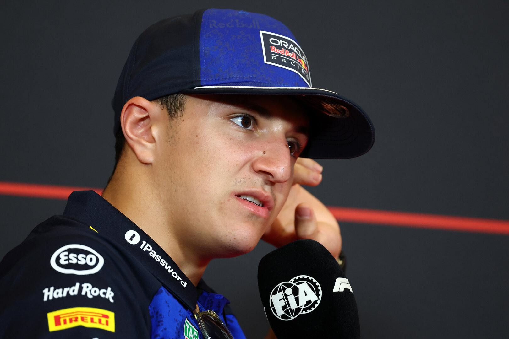 GP AUSTRIA, Isack Hadjar (FRA) Red Bull Racing in the FIA Press Conference.
25.06.2026. Formula 1 World Championship, Rd 8, Austrian Grand Prix, Spielberg, Austria, Preparation Day.
- www.xpbimages.com, EMail: requests@xpbimages.com © Copyright: Bearne / XPB Images
