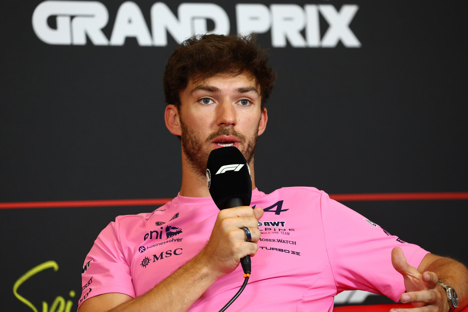 GP AUSTRIA, Pierre Gasly (FRA) Alpine F1 Team in the FIA Press Conference.
25.06.2026. Formula 1 World Championship, Rd 8, Austrian Grand Prix, Spielberg, Austria, Preparation Day.
- www.xpbimages.com, EMail: requests@xpbimages.com © Copyright: Bearne / XPB Images