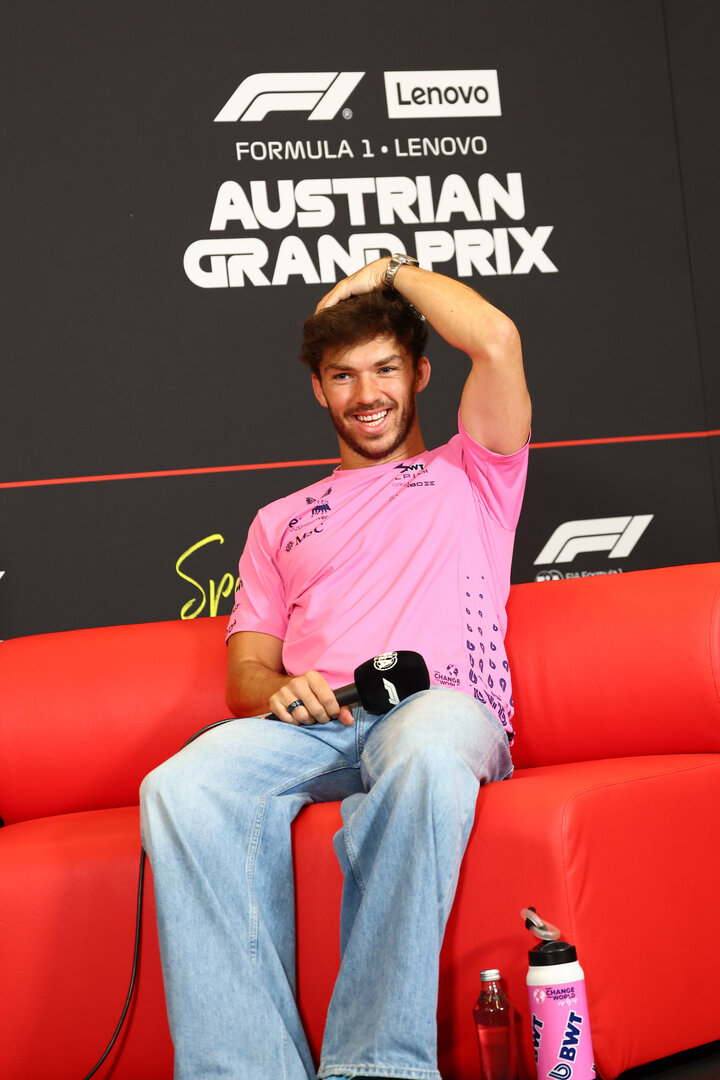 GP AUSTRIA, Pierre Gasly (FRA) Alpine F1 Team in the FIA Press Conference.
25.06.2026. Formula 1 World Championship, Rd 8, Austrian Grand Prix, Spielberg, Austria, Preparation Day.
- www.xpbimages.com, EMail: requests@xpbimages.com © Copyright: Bearne / XPB Images