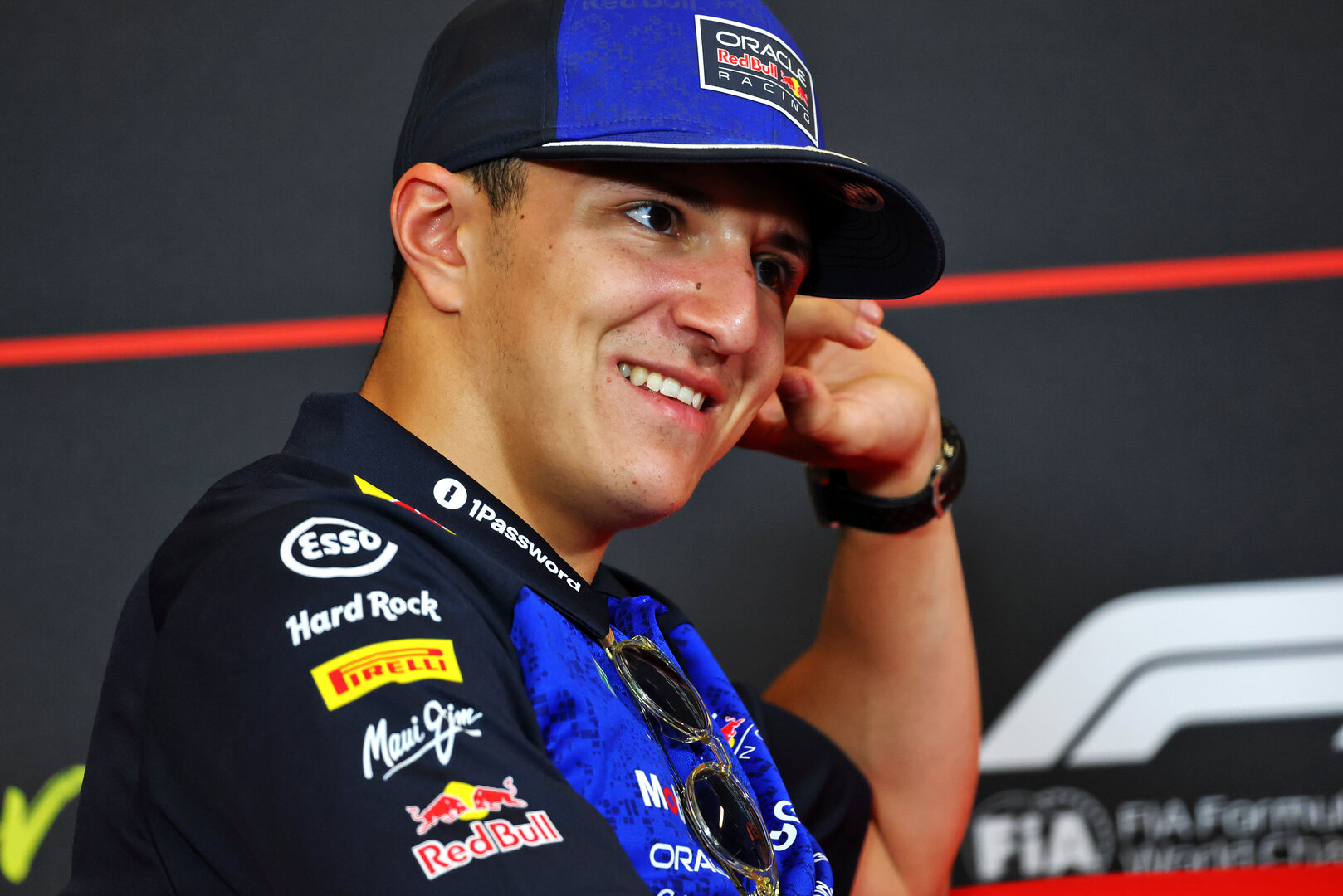 GP AUSTRIA, Isack Hadjar (FRA) Red Bull Racing in the FIA Press Conference.
25.06.2026. Formula 1 World Championship, Rd 8, Austrian Grand Prix, Spielberg, Austria, Preparation Day.
- www.xpbimages.com, EMail: requests@xpbimages.com © Copyright: Bearne / XPB Images