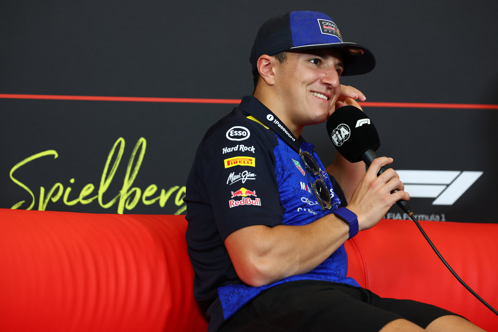 GP AUSTRIA, Isack Hadjar (FRA) Red Bull Racing in the FIA Press Conference.
25.06.2026. Formula 1 World Championship, Rd 8, Austrian Grand Prix, Spielberg, Austria, Preparation Day.
- www.xpbimages.com, EMail: requests@xpbimages.com © Copyright: Bearne / XPB Images