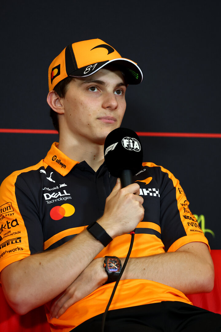 GP AUSTRIA, Oscar Piastri (AUS) McLaren F1 Team in the FIA Press Conference.
25.06.2026. Formula 1 World Championship, Rd 8, Austrian Grand Prix, Spielberg, Austria, Preparation Day.
- www.xpbimages.com, EMail: requests@xpbimages.com © Copyright: Bearne / XPB Images