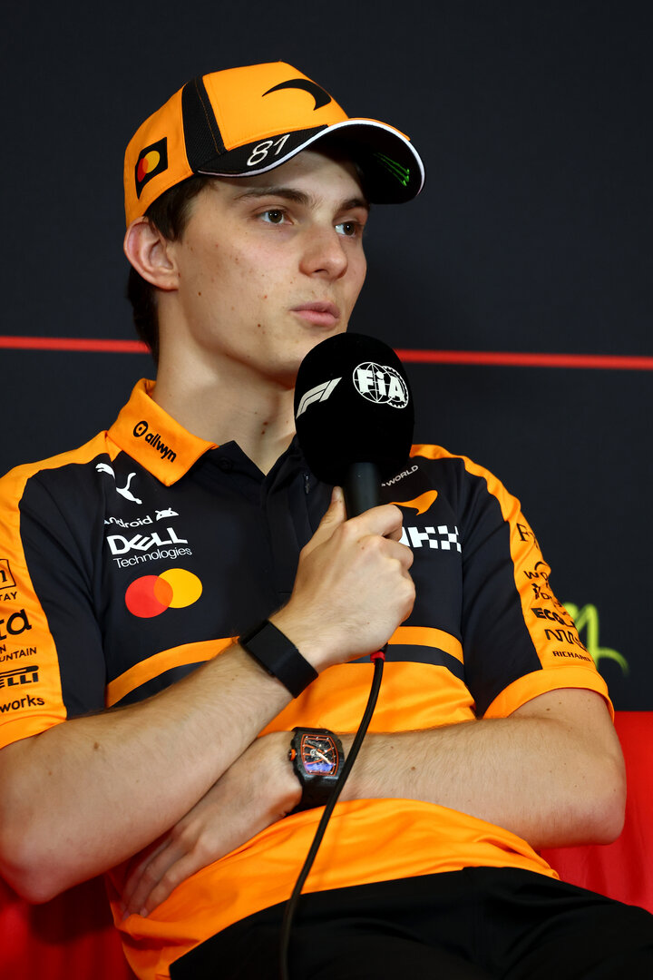 GP AUSTRIA, Oscar Piastri (AUS) McLaren F1 Team in the FIA Press Conference.
25.06.2026. Formula 1 World Championship, Rd 8, Austrian Grand Prix, Spielberg, Austria, Preparation Day.
- www.xpbimages.com, EMail: requests@xpbimages.com © Copyright: Bearne / XPB Images