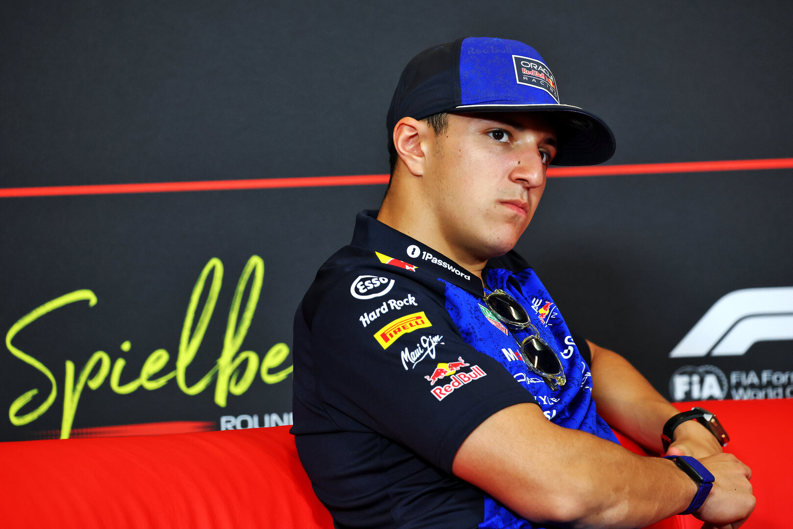 GP AUSTRIA, Isack Hadjar (FRA) Red Bull Racing in the FIA Press Conference.
25.06.2026. Formula 1 World Championship, Rd 8, Austrian Grand Prix, Spielberg, Austria, Preparation Day.
- www.xpbimages.com, EMail: requests@xpbimages.com © Copyright: Bearne / XPB Images